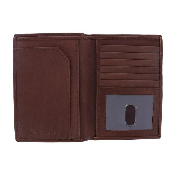 CTM Men's Leather Hipster Wallet - Picture 2 of 3